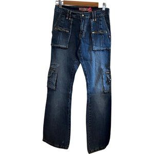 New Vanilla Star Distressed Cargo Jeans Juniors Size 3